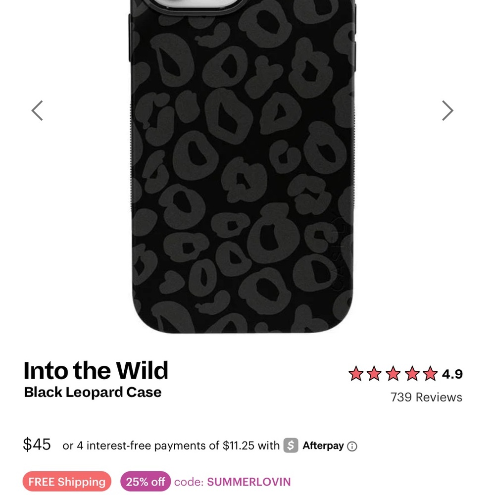 Into the Wild Black Leopard Case. 13 pro max